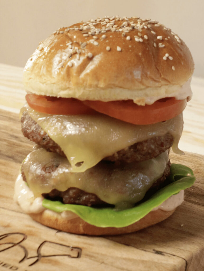 Gourmet Beef Burger with Special Summer Sauce