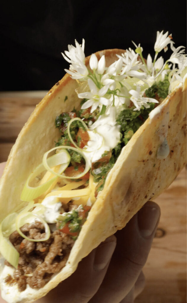 Beef Tacos with Foraged Irish Ingredients