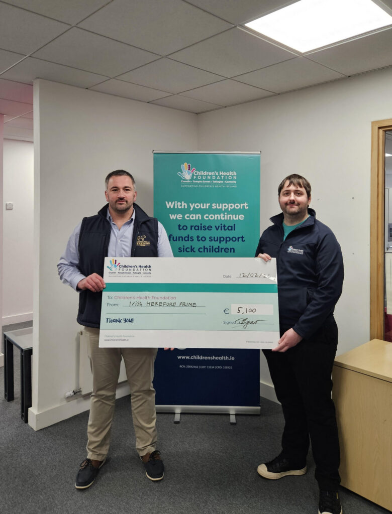 Irish Hereford Prime Presents €5,100 to Children’s Health Foundation Following 2026 Charity Calendar Success